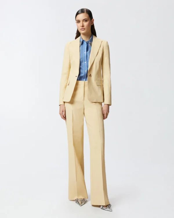 Pinko Jacopone Pantalone Con Piega In Lino