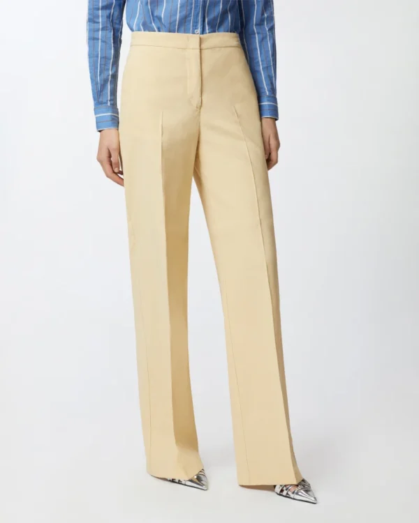 Pinko Jacopone Pantalone Con Piega In Lino