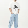 image_010790e1-b10e-4d1b-93a1-3332081f68eb I'M Brian Jeans Cargo Ampio Effetto Slavato