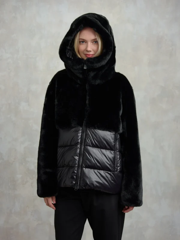 Blauer Fanevil Giubbetto Nylon Con Pelliccia Eco