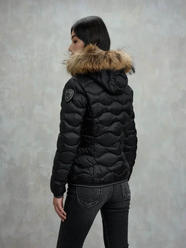 Blauer Aldie Piumino Con Bordo In Pelliccia