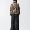 106264A333ZC800101_3 Pinko Dotty Blouson Giubbino Con Zip E Stampa Tigrata