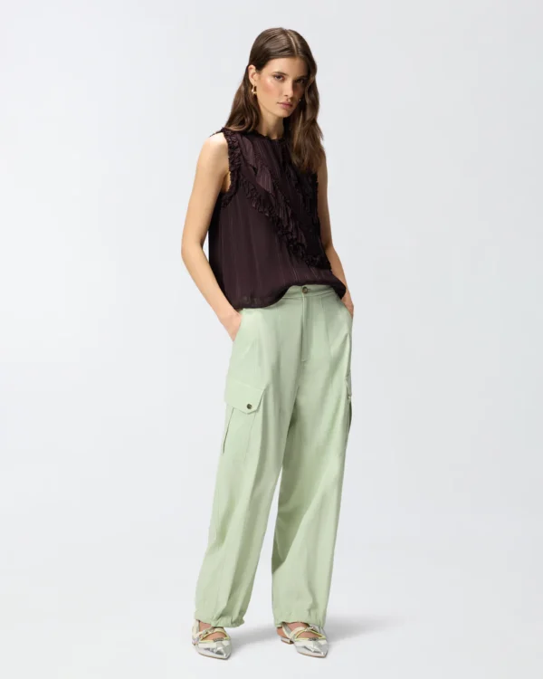 Pinko Rosalin Pantalone Fluidi In Cotone