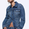 E-UA6511D040079157-1-N Liu Jo Giacca In Denim Con Stringhe