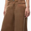 Pinko Porta Pantaloni Palazzo In Twill Mano Pesca