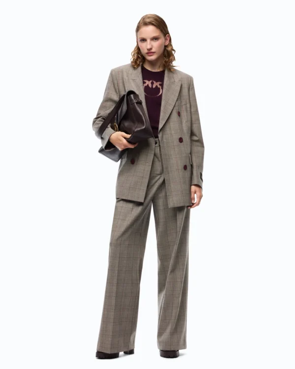 Pinko Plumeria Pantaloni Ampi A Quadri
