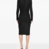 38254105_71883203_300 Pinko Anthurium Abito Midi In Lana Con Zip