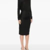 38254105_71930776_300 Pinko Anthurium Abito Midi In Lana Con Zip