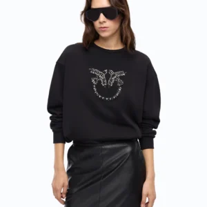 100534A3JQZ9900101_1 Pinko Nelly Felpa Con Logo Love Birds Gioiello