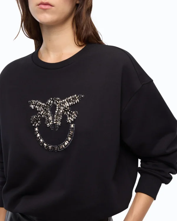 Pinko Nelly Felpa Con Logo Love Birds Gioiello