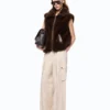 106939A3C5M1100101_2 Pinko Glossina Gilet Effetto Pelliccia Con Zip