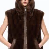 106939A3C5M1100101_3 Pinko Glossina Gilet Effetto Pelliccia Con Zip