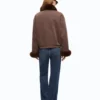 107219A3GVL6402501_3 Pinko Caban In Cotone Con Dettagli Effetto Pelliccia