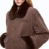 107219A3GVL6402501_4 Pinko Caban In Cotone Con Dettagli Effetto Pelliccia