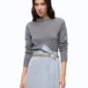 107274A3GIII200101_1 Pinko Berlino Maglia In Misto Lana Con Collo