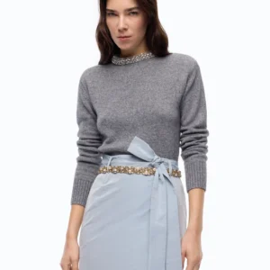 107274A3GIII200101_1 Pinko Berlino Maglia In Misto Lana Con Collo