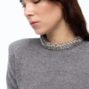 107274A3GIII200101_3 Pinko Berlino Maglia In Misto Lana Con Collo