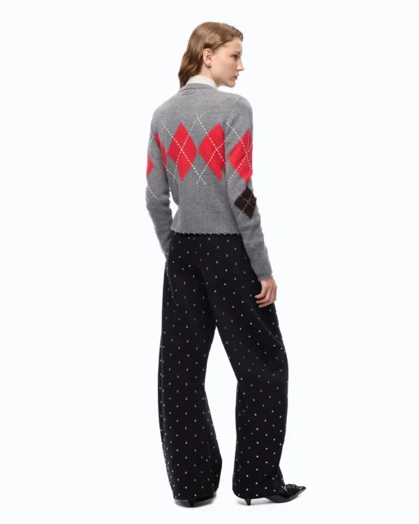 107284A3IEIL100101_4 Pinko Cardiff Cardigan Girocollo In Lana E Cashmere A Rombi