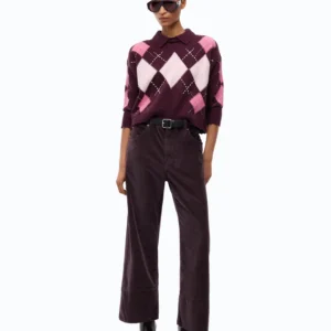 107286A3IEYN200101_2 Pinko Cork Maglia In Lana E Cashmere A Rombi