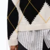 107377A3JEDZ000101_3 Pinko Berna Maglione In Lana E Cashmere Con Maxi Rombi