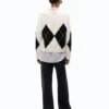 107377A3JEDZ000101_4 Pinko Berna Maglione In Lana E Cashmere Con Maxi Rombi