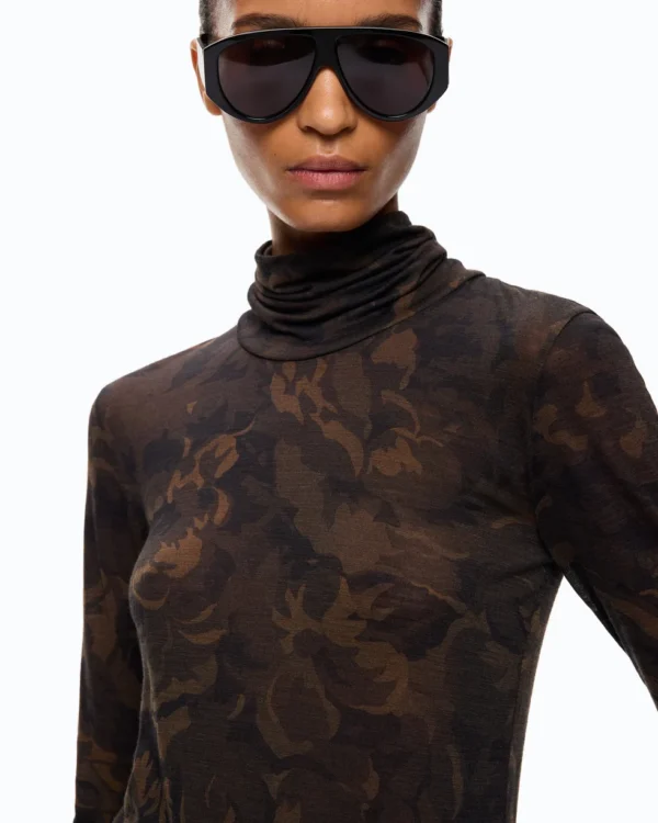 107735A3MTSD300101_3 Pinko Brendoza Dolcevita Con Stampa Camouflage Floreale