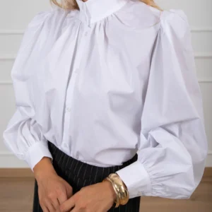 3N3A1382 Tensione In Camicia In Popeline Con Collo Montato